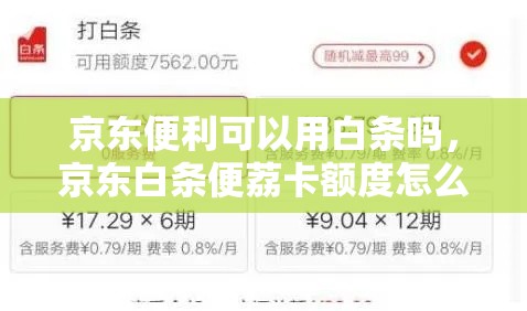 京东便利可以用白条吗,京东白条便荔卡额度怎么套出来